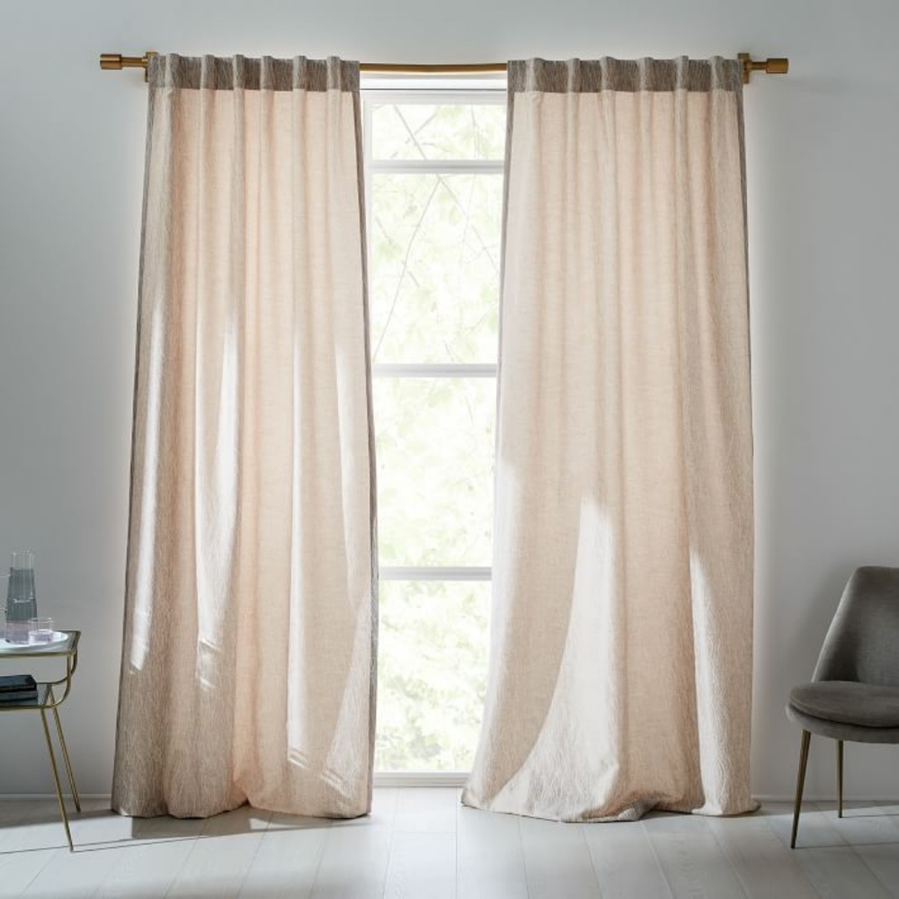 West Elm Abstract Meadow Jacquard Curtain